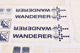 NOS Bunch of Wanderer Werke Chemnitz Rahmen und Gabel Aufkleber Steel frame and Fork Decals (28 pcs)