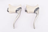Mint Shimano 105 SC Brake Set caliper #BR-1055 and aero brake lever #BL-1055 with white hoods from the 1990s