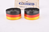 NOS Benotto Cello german flagged handlebar tape in black, red and yellow incl. yellow Benotto handlebar plugs