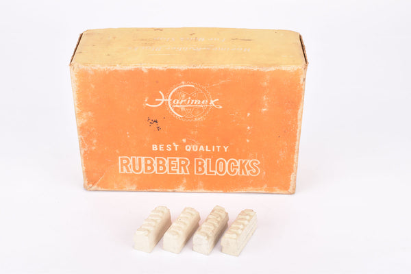 NOS white six dot (weinmann type) Horimex replacement brake pads (4 pcs) from the 1950s / 1960s