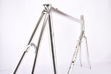 Silver anodized Vitus 979 Duralinox vintage aluminum frame set in 57.4 cm (c-t) 56 cm (c-c) with Vitus 979 Dural All Aluminium tubing from 1985
