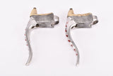 Light Weight Custom Drilled Mafac Course 121 Racing Dural Brake Lever Set with white half hoods from the 1960s - 1970s