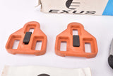 NOS/NIB Exus #E-7 Clip-in Pedals with english threading and #E-ARC2 Pedal Cleats from the 1990s