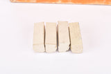 NOS white six dot (weinmann type) Horimex replacement brake pads (4 pcs) from the 1950s / 1960s