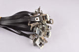 Bunch of NOS Black Lapize rubber (imitation leather) toe clip straps from the 1980s / 1990s