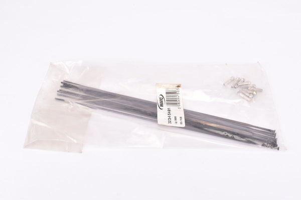 NOS black Mavic Ksyrium Elite 650 #32345401 bladed Straight-Pull Spokes in 259mm from the 2000s (9 pcs)