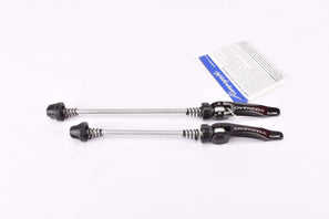 NOS Campagnolo Kamshin Asymmetric (CX) / Vento Asymmetric Quick Release Set #QR8-40BFR front and rear skewer from the 2010s