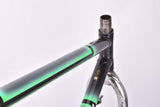 Black and neon green full pantographed Chesini Capriolo Special MTB Hardtail frame set in 49.0 cm (c-t) / 47.5 cm (c-c) with Columbus Cromor OR tubing from the late 1980s