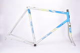 Silver and Blue Koga-Miyata Flyer frame set in 56 cm (c-t) / 54.5 cm (c-c) with Koga-Miyata Hardlite FM-1 Sprial Spline and Hi-Manga HM-2 tubing from 1989