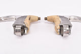 Light Weight Custom Drilled Mafac Course 121 Racing Dural Brake Lever Set with white half hoods from the 1960s - 1970s