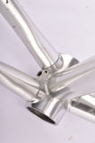 Silver anodized Vitus 979 Duralinox vintage aluminum frame set in 57.4 cm (c-t) 56 cm (c-c) with Vitus 979 Dural All Aluminium tubing from 1985