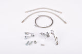 NOS clear Silver Shimano NEW 600 EX / 105 Golden Arrow gear shifting cable set including housing and guides from the 1980s
