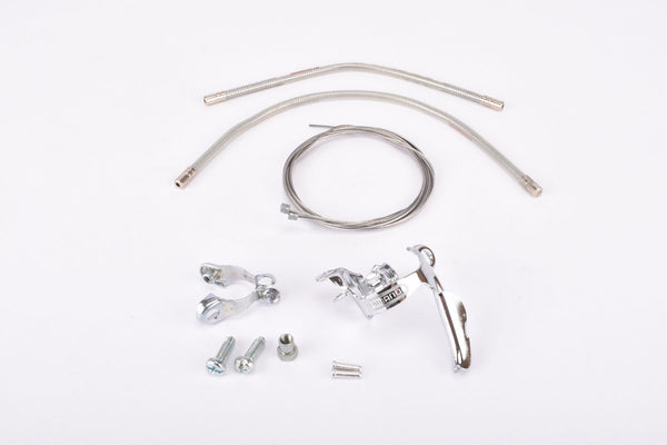NOS clear Silver Shimano NEW 600 EX / 105 Golden Arrow gear shifting cable set including housing and guides from the 1980s