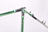 Black and neon green full pantographed Chesini Capriolo Special MTB Hardtail frame set in 49.0 cm (c-t) / 47.5 cm (c-c) with Columbus Cromor OR tubing from the late 1980s