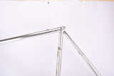Silver anodized Vitus 979 Duralinox vintage aluminum frame set in 57.4 cm (c-t) 56 cm (c-c) with Vitus 979 Dural All Aluminium tubing from 1985
