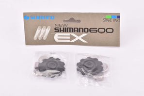 NOS Shimano New 600 EX #RD-6207 and #RD-6208 jockey / pulley wheel set #3-546-9806 from the 1986