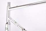 Silver anodized Vitus 979 Duralinox vintage aluminum frame set in 57.4 cm (c-t) 56 cm (c-c) with Vitus 979 Dural All Aluminium tubing from 1985
