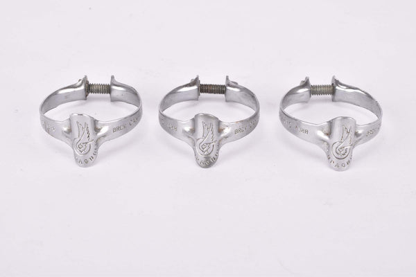 Campagnolo #649 top tube cable housing guide clip / clamp outer band set from the 1960s - 1980s