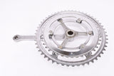 Nervar fluted 3-Arm Cottered chromed steel Crankset with 52/42 Teeth and 170 mm length from the 1970s - 1980s