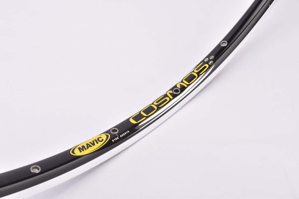 NOS black Mavic Cosmos QRM, SUP, UB Control single front clincher rim in 700c/622mm with 24 holes from 2003