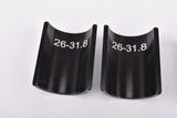 VeloOrange Alloy Handlebar Shims for 31.8 to 26.0mm (Two Piece), silver and black