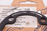 NOS Black Specialites TA C116 (Shimano XTR compatible) 4-arm 9-speed chainring with 22 teeth and 64 BCD