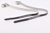 NOS Black Christophe leather toe clip straps