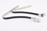 NOS Black Christophe leather toe clip straps