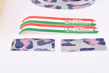 NOS/NIB Silverado Silver pink and blue leopard pattern Ambrosio Bike Ribbon handlebar tape