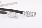 NOS Black Christophe leather toe clip straps