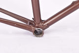 Brown and Gold Van Herwerden Special Route vintage steel road bike frame set set in 59 cm (c-t) / 57.5 cm (c-c) with Reynolds 531 tubing and vertical Campagnolo #1060 dropouts from 1975