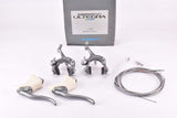 NOS/NIB Shimano 600 Ultegra #BL-6403 and #BR-6403 Brake Caliper and Lever set (Dual Pivot Brakes and aero brake lever set with white hoods) from the 1990s