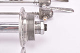 Gnutti 3-piece low flange aluminum and chromed steel Hub set in 36 holes with freewheel and quick releases from the 1940s