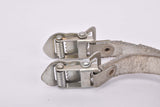 White REG Record leather pedal toe clip straps