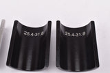 VeloOrange Alloy Handlebar Shims for 31.8 to 25.4mm (Two Piece), silver, black