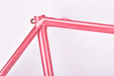 Pink Gazelle Formula Race vintage steel road bike frame set in 56 cm (c-t) / 54 cm (c-c) with Reynolds 501 tubing and Gazelle dropouts from 1989 ~ 1990