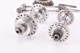 Gnutti 3-piece low flange aluminum and chromed steel Hub set in 36 holes with freewheel and quick releases from the 1940s