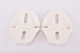 NOS Sidi slotted shoe plate white pedal cleat for toe clip pedals (2 Point)