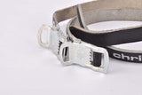 Black Cristophe vintage leather pedal toe clip straps