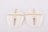 NOS Sidi slotted shoe plate white pedal cleat for toe clip pedals (2 Point)