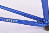 Dark Blue (Baikalblauw) Gazelle Champion Mondial A-Frame vintage road bike steel frame set set in 58 cm (c-t) / 56 cm (c-c) with Reynolds 531 tubing and Campagnolo dropouts from 1975 ~ 1976
