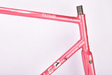 Pink Gazelle Formula Race vintage steel road bike frame set in 56 cm (c-t) / 54 cm (c-c) with Reynolds 501 tubing and Gazelle dropouts from 1989 ~ 1990