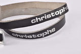 Black Cristophe vintage leather pedal toe clip straps