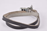 Black Cristophe vintage leather pedal toe clip straps