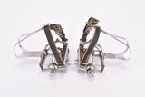 Roto Corsa / Competition chromed steel pedals with REG Italy Straps and clips