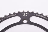 Black anodized Chesini Leggero Record Pantographed Campagnolo Nuovo Record #753 Chainring with 52 teeth and 144 BCD from the 1970s - 1980s