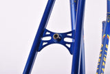 Dark Blue (Baikalblauw) Gazelle Champion Mondial A-Frame vintage road bike steel frame set set in 58 cm (c-t) / 56 cm (c-c) with Reynolds 531 tubing and Campagnolo dropouts from 1975 ~ 1976