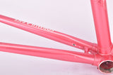 Pink Gazelle Formula Race vintage steel road bike frame set in 56 cm (c-t) / 54 cm (c-c) with Reynolds 501 tubing and Gazelle dropouts from 1989 ~ 1990