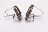 Roto Corsa / Competition chromed steel pedals with REG Italy Straps and clips