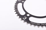 Black anodized Chesini Leggero Record Pantographed Campagnolo Nuovo Record #753 Chainring with 52 teeth and 144 BCD from the 1970s - 1980s